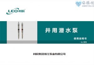 利欧水泵QJ不锈钢深井潜水泵使用说明书-保定市安德优安装维修售后服务记录