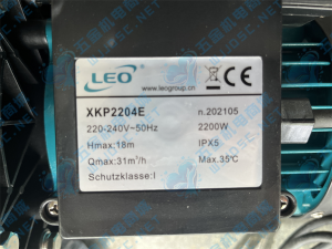 密码保护：利欧泳池泵XKP2204E实拍配件数据照片参数-保定市安德优安装维修售后服务记录
