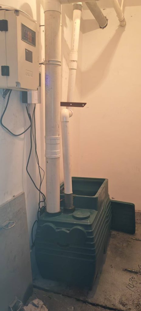 【2025-7-22】保定市绿荫里小区一层安装一体式污水提升器-保定市安德优安装维修售后服务记录