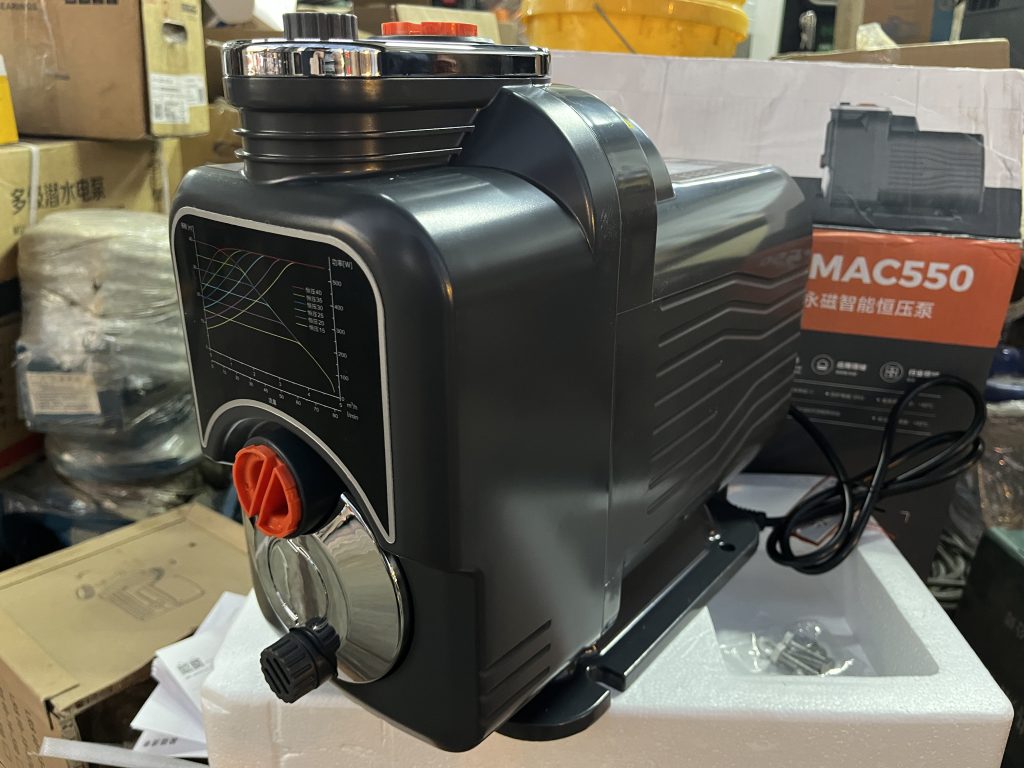 利欧永磁变频增压泵MAC550实拍配件数据照片参数-保定市安德优安装维修售后服务记录