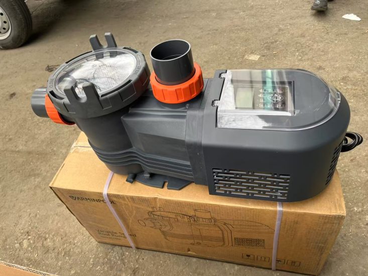 利欧永磁变频泳池泵XKP2207BP实拍配件数据照片参数-保定市安德优安装维修售后服务记录