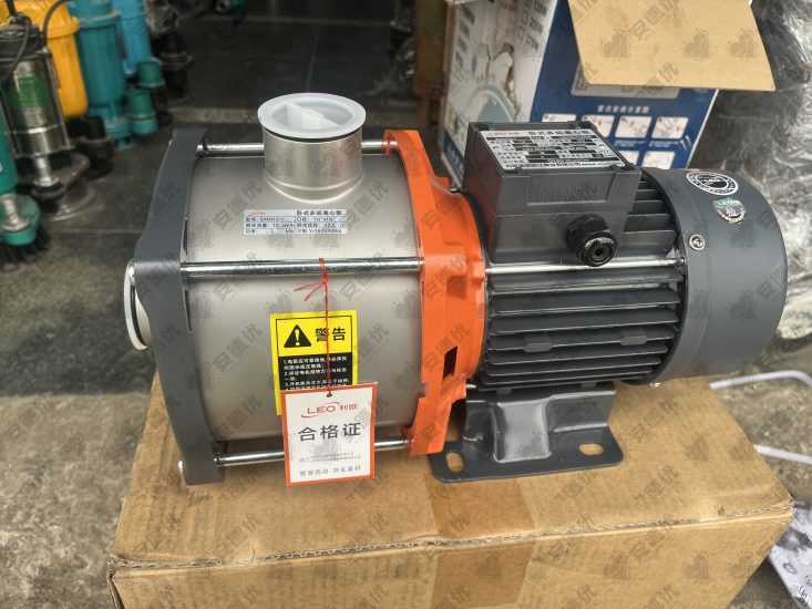 利欧不锈钢卧式多级泵EMH12-1实拍配件数据照片参数-保定市安德优安装维修售后服务记录